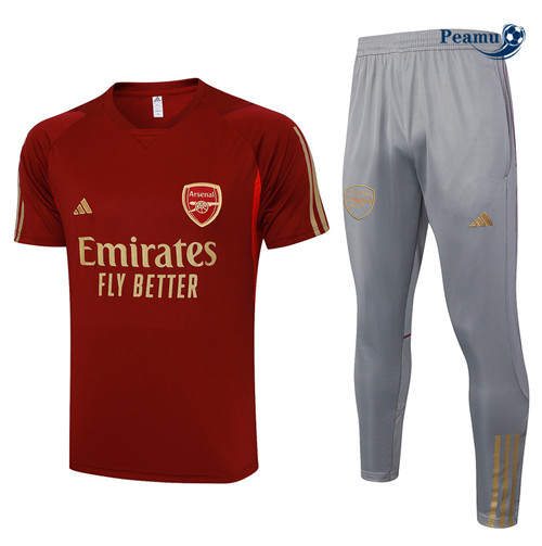 Peamu - Maillot foot Kit Entrainement Arsenal polo + Pantalon rouge bordeaux 2024-2025 prix