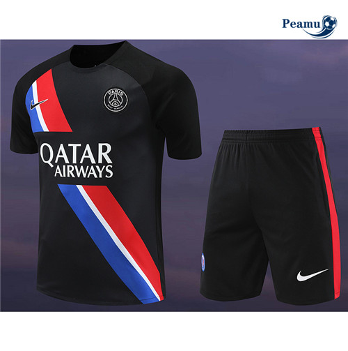 Peamu - Maillot foot Kit Entrainement Paris PSG + Shorts noir 2024-2025 Chinois