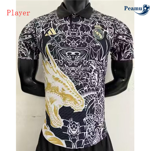 Peamu - Maillot foot Real Madrid Player Version Noir 2023-2024 discout