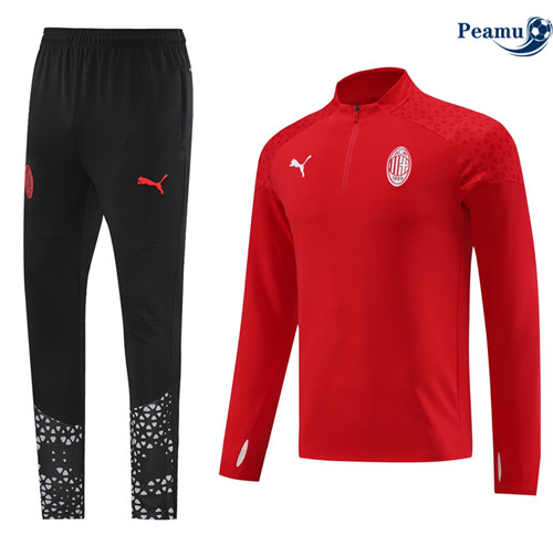 Peamu - Survetement AC Milan rouge 2024-2025 discout
