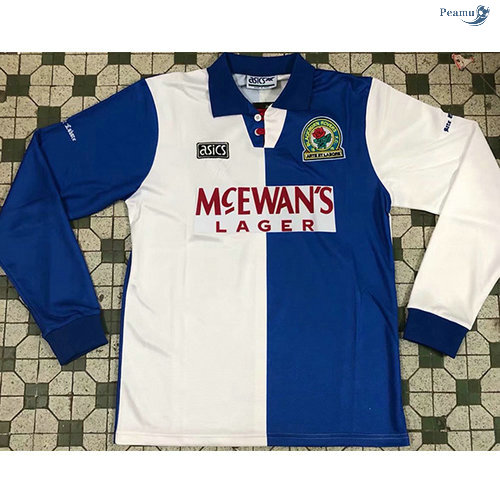 Peamu - Maillot Foot Rétro Blackburn Domicile Manche Longue 1994-1995