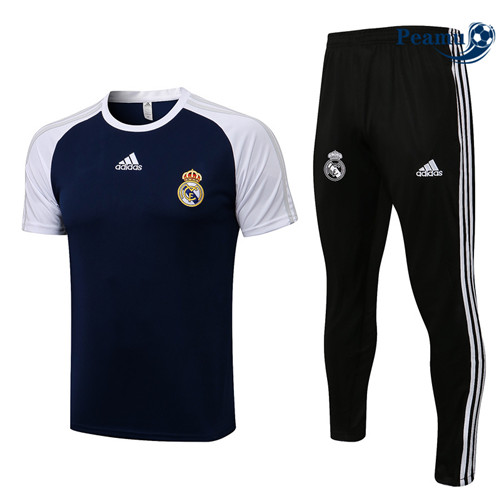 Kit Entrainement foot Real Madrid + Pantalon Bleu Marine/Blanc 2022-2023