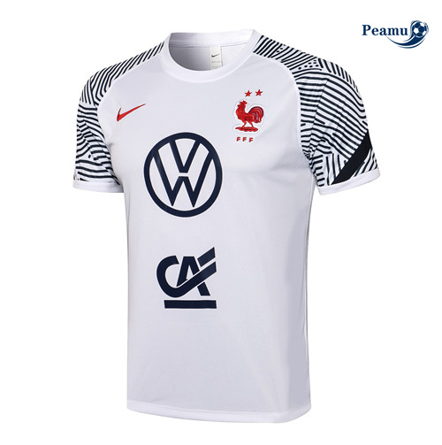 Peamu - Maillot foot Training T-Shirts France Blanc 2022-2023