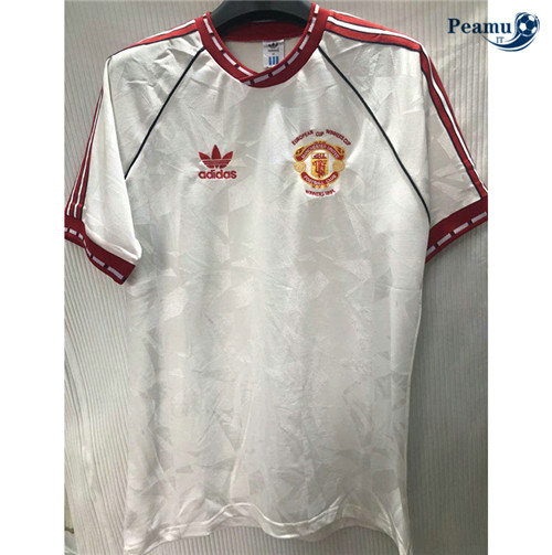 Maillot foot Manchester United Exterieur Blanc 1991