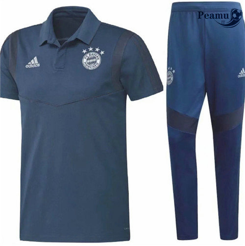 Kit Maillot Entrainement Bayern Munich + Pantalon Bleu Marine 2020-2021