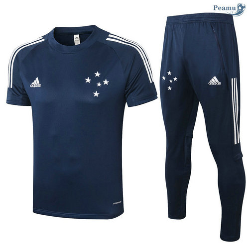 Kit Maillot Entrainement Cruzeiro + Pantalon Bleu Marine 2020-2021