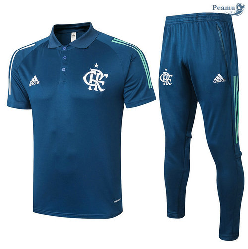 Kit Maillot Entrainement POLO Flamengo + Pantalon Bleu Marine 2020-2021