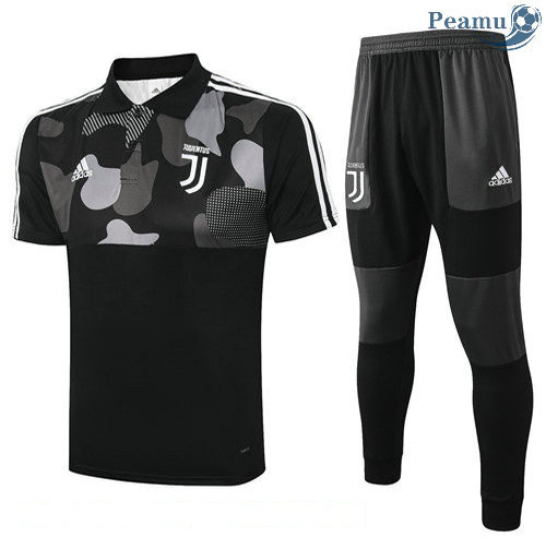 Kit Maillot Entrainement POLO Juventus + Pantalon Noir 2020-2021