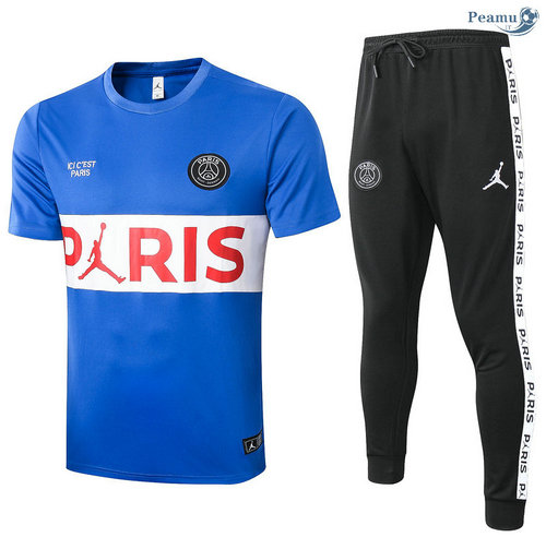 Kit Maillot Entrainement PSG + Pantalon Bleu (Blanc logo Pris) 2020-2021