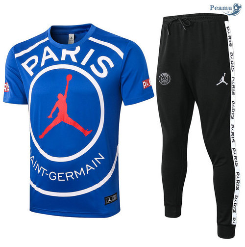 Kit Maillot Entrainement PSG Jordan + Pantalon Bleu LOGO Jordan 2020-2021