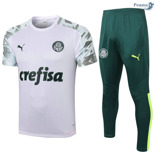 Kit Maillot Entrainement Palmeiras + Pantalon Blanc 2020-2021