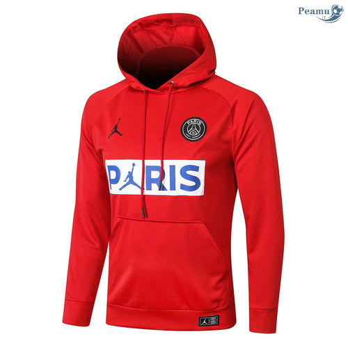 Sweat à capuche PSG Jordan Rouge/ Blanc/ Bleu 2020-2021