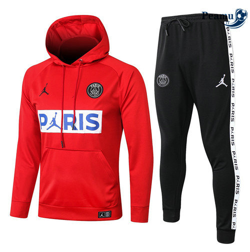 Survetement - Sweat à capuche PSG Rouge/ Blanc/ Bleu PARIS Jordan 2020-2021