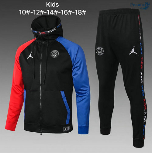Veste Survetement PSG Jordan Enfant cappello Noir 2020-2021