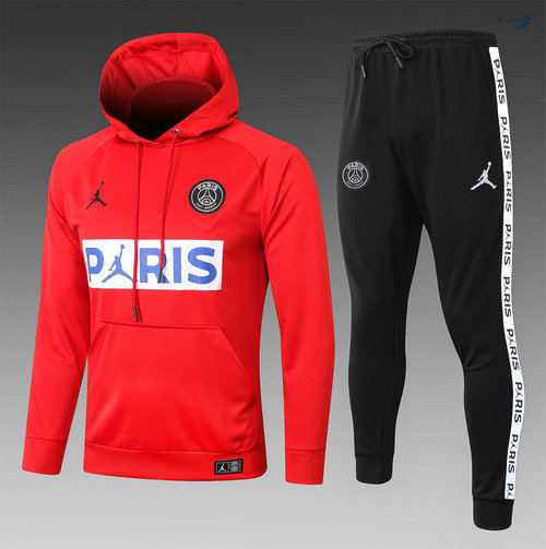 Sweat à capuche - Survetement PARIS PSG Jordan Enfant Rouge/Bleu/Blanc 2020-2021