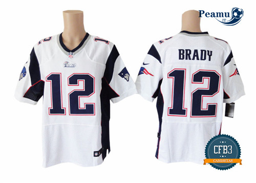 Peamu - Tom Brady, New England Patriots - Blanc