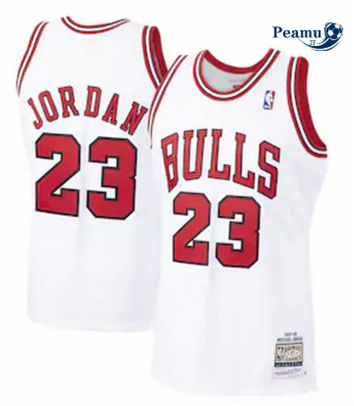 Peamu - Michael Jordan, Chicago Bulls Mitchell & Ness - Blanc