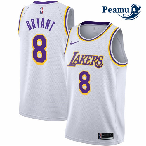 Peamu - Kobe Bryant, Los Angeles Lakers #8 Blanc