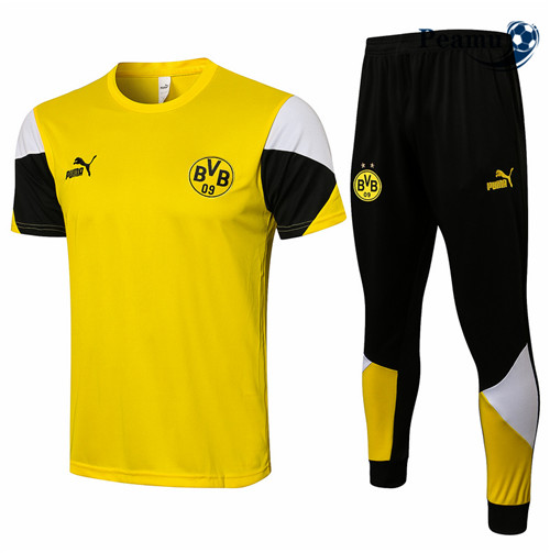 Peamu - Kit Maillot Entrainement foot Borussia Dortmund + Pantalon Jaune 2021-2022
