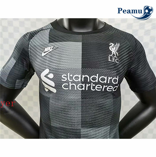 Peamu - Maillot foot Liverpool Player Version Noir 2021-2022