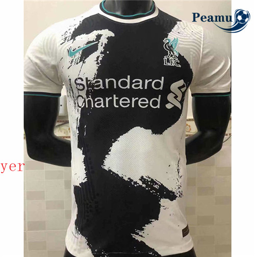 Peamu - Maillot foot Liverpool Player Version Blanc 2020-2021