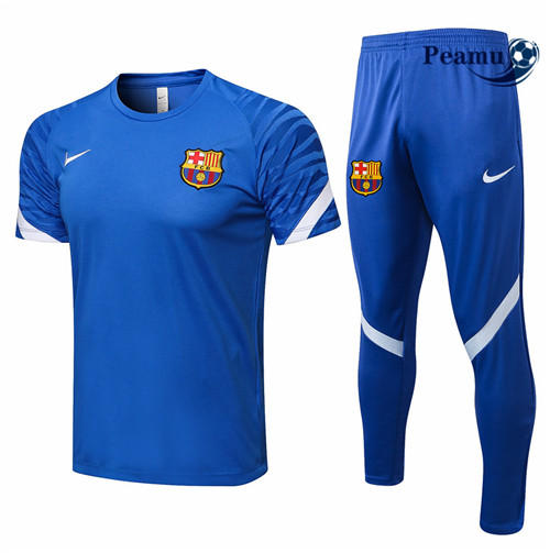 Kit Maillot Entrainement foot Barcelone + Pantalon Bleu 2021-2022