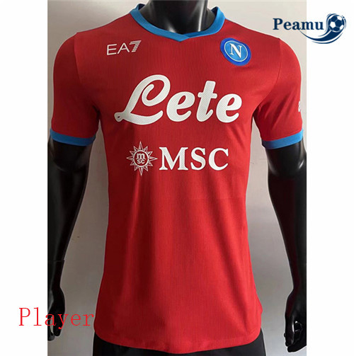 Maillot foot Naples Player Version Third Rouge 2021-2022