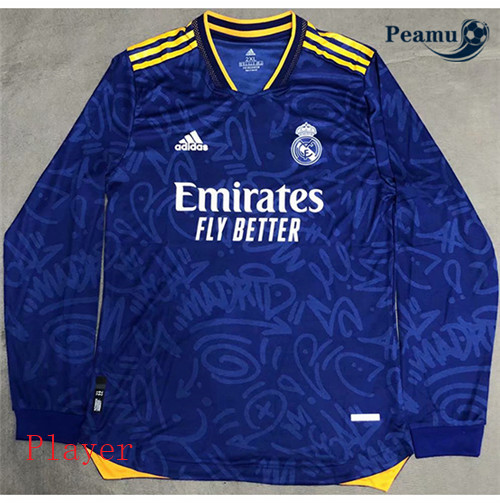 Maillot foot Real Madrid Player Version Exterieur Manche Longue 2021-2022