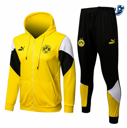 Veste Survetement Borussia Dortmund à Capuche Jaune 2021-2022