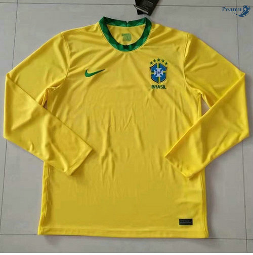Peamu - Maillot foot Brésil Domicile Manche Longue 2020-2021