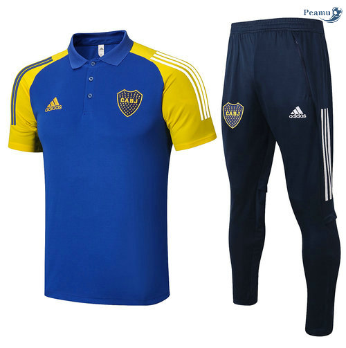 Peamu - Kit Maillot EntrainementPOLO Boca Juniors + Pantalon Bleu 2021-2022