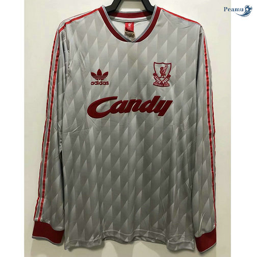 Peamu - Maillot foot Retro Liverpool Exterieur Manche Longue 1989-91