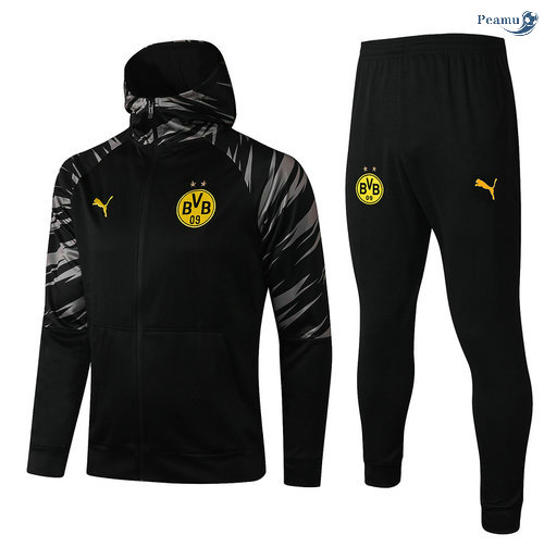 Peamu - Survetement - Sweat à capuche Borussia Dortmund Noir 2021-2022