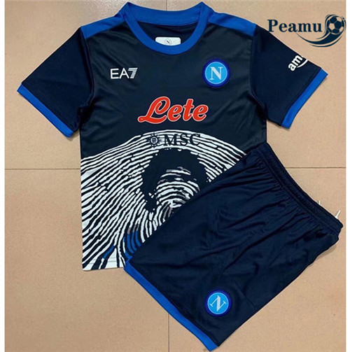 Peamu - Maillot foot Napoli Maradona Enfant Bleu 2021-2022
