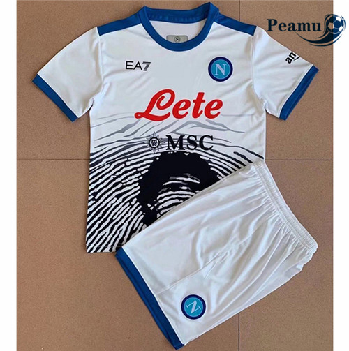 Peamu - Maillot foot Napoli Maradona Enfant Blanc 2021-2022