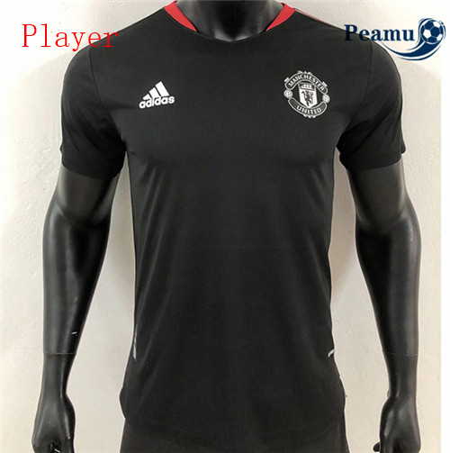 Peamu - Maillot foot Manchester United Player Version training Noir 2021-2022