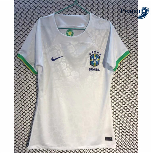 Maillot Foot Brésil Femme Blanc/Vert 2022-2023 peamu 148