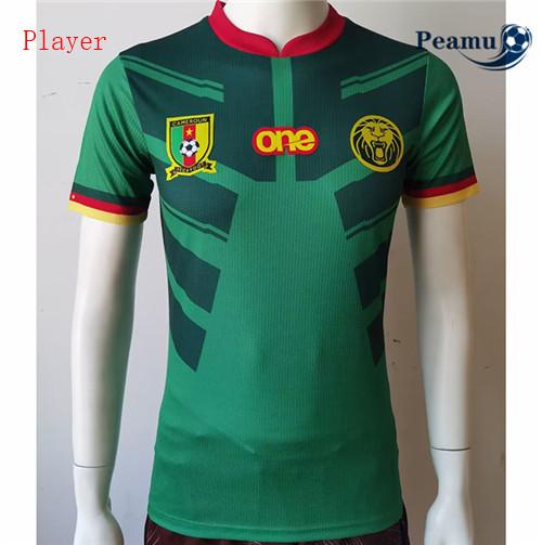 Maillot Foot Cameroun Player Version Domicile Vert 2022-2023 peamu 088