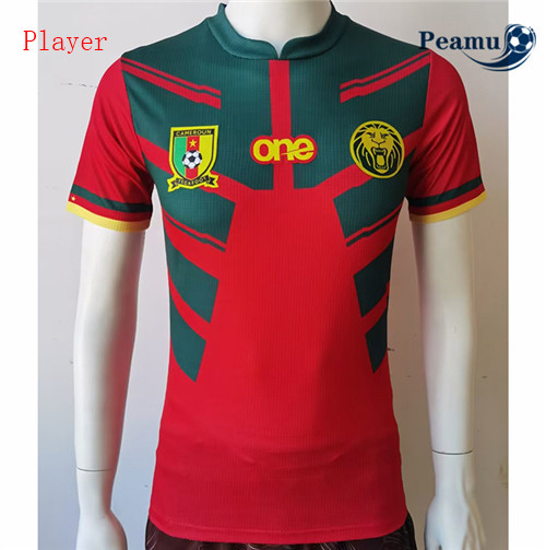Maillot Foot Cameroun Player Version Third Rouge 2022-2023 peamu 090