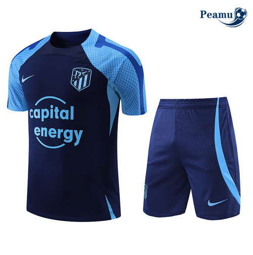 Maillot Foot Maillot Kit Entrainement Foot Atletico Madrid + Pantalon Bleu 2022-2023 peamu 566