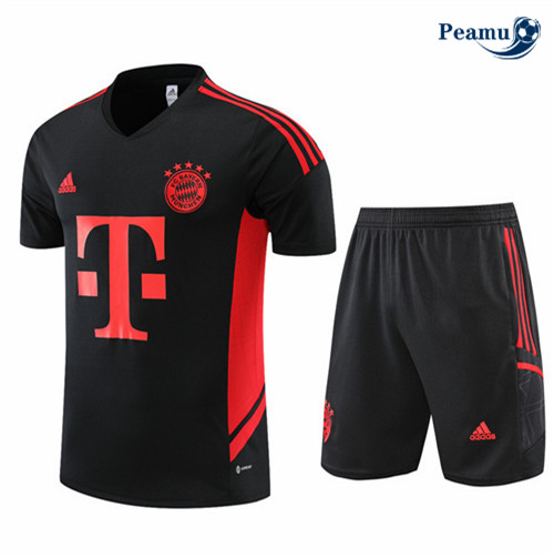 Maillot Foot Maillot Kit Entrainement Foot Bayern Munich + Pantalon Noir 2022-2023 peamu 561