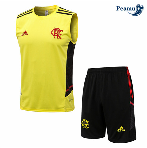 Maillot Foot Maillot Kit Entrainement Foot Flamengo Debardeur + Pantalon Jaune 2022-2023 peamu 541