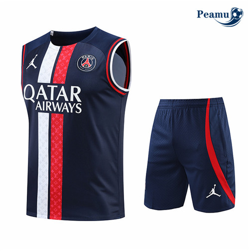 Maillot Foot Maillot Kit Entrainement Foot Paris PSG Debardeur + Pantalon 2022-2023 peamu 584
