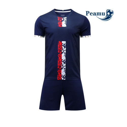 Maillot Foot Maillot Kit Entrainement Foot Without brand logo + Pantalon Bleu 2022-2023 peamu 556