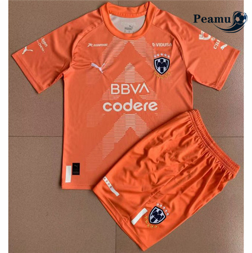 Maillot Foot Monterrey Enfant Gardien de but Orange 2022-2023 peamu 002