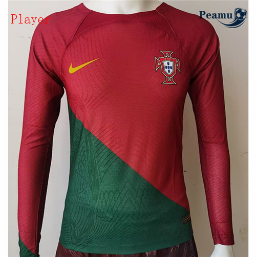Maillot Foot Portugal Player Version Domicile Manche Longue 2022-2023 peamu 129