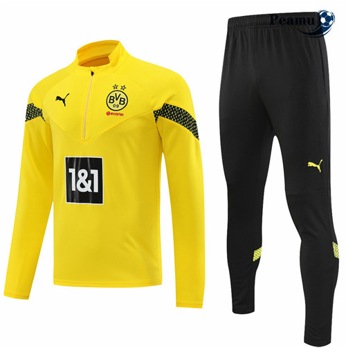 Maillot Foot Survetement Borussia Dortmund Jaune 2022-2023 peamu 257