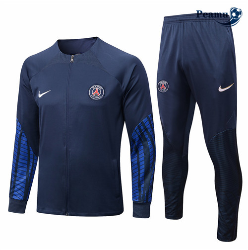 Maillot Foot Veste Survetement Paris PSG Bleu 2022-2023 peamu 298