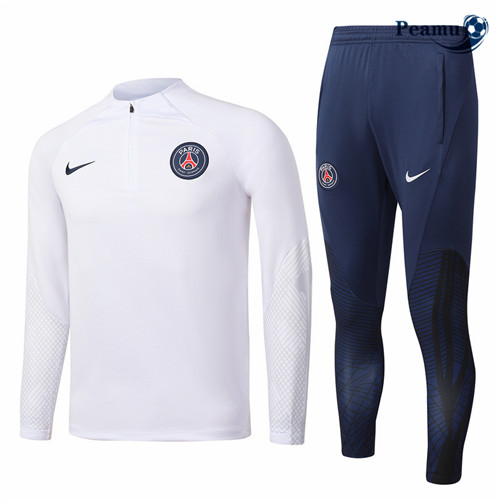 Maillot Foot Survetement Paris PSG Blanc 2022-2023 peamu 308