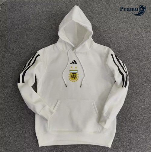 Maillot Foot Sweatshirt à capuche Argentine Blanc 2022-2023 peamu 625